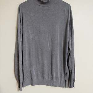 Kevoman Men's Black 100% Silk Knit Mock Neck Pullover Sweater